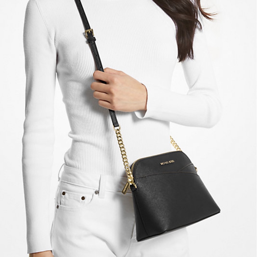 MICHAEL KORS 
Jet Set Travel Medium Dome Crossbody Bag XCROSS XBODY
Black 
NWT